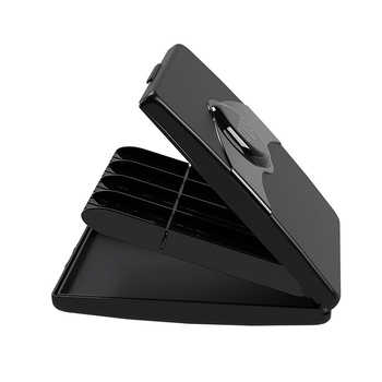 Solo SR-85 Saxophone Reed Box with Moisturizing Box, Straight Tube, Resin Reed Clip