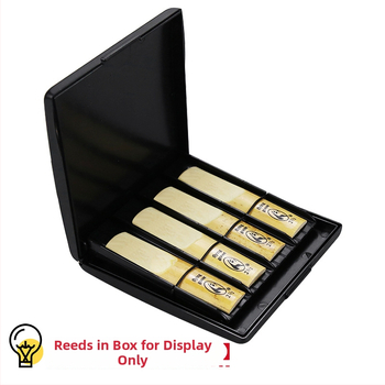Solo SR-85 Saxophone Reed Box with Moisturizing Box, Straight Tube, Resin Reed Clip