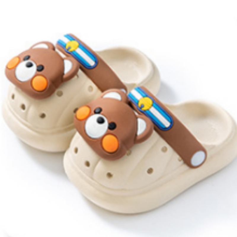 Bērnu PVC pludmales sandales ar mīkstu zoli, neitrāls/abiem dzimumiem, karikatūru dizains, iekšējai un ārējai nēsāšanai, vecums 4–12 gadi.