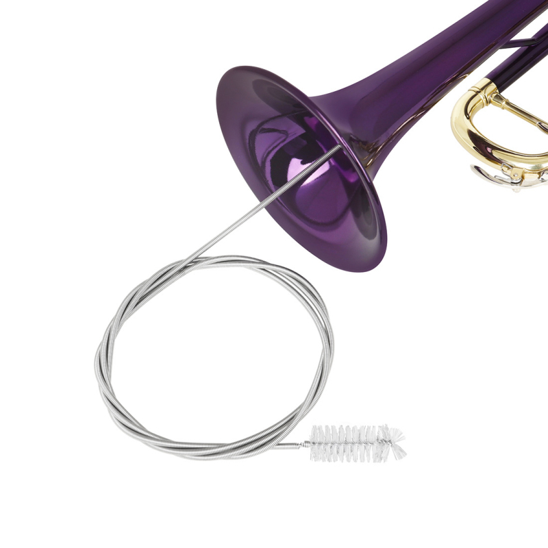 Zenei hangszer tisztító készlet – modell B108, 304 rozsdamentes acél + nylon gyapjú, csomagolás OPP zacskó