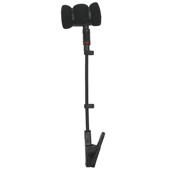 Стойка за лавалер микрофон за саксофон на сцена с регулируем гъвкав шлейф, конструкция от меко лепило и метал, тегло 55 g