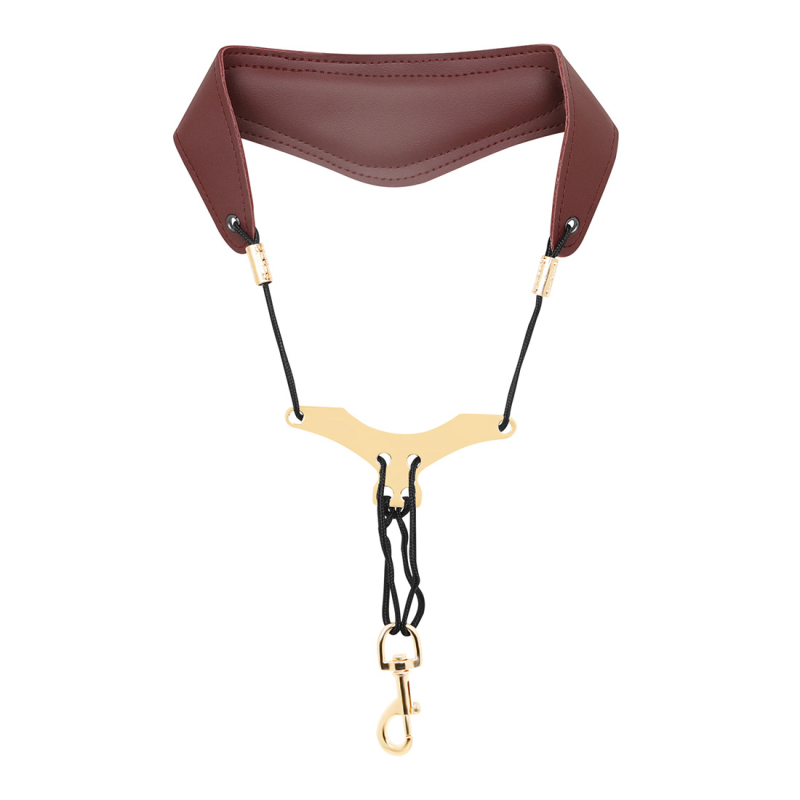 Ζώνη σαξοφώνου, PU δέρμα με μεταλλικές συνδέσεις και επένδυση από αφρό, Μοντέλο F-111, PVC συσκευασία, για μουσικά όργανα