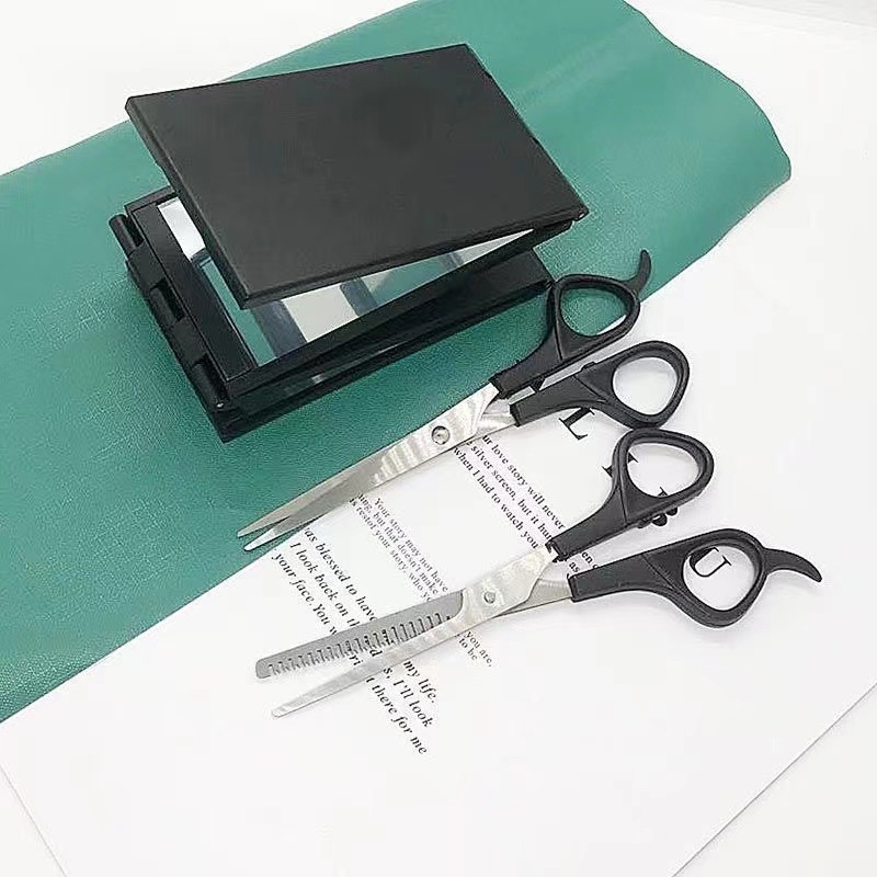 Összecsukható négyoldalú panorámás sminktükör, hordozható asztali és kézi használatra