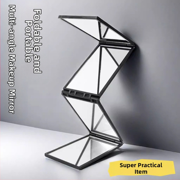 Sklopné štvorstranné zrkadlo na domáce zostrihy, vidíte zadnú časť hlavy, zrkadlo na líčenie, ABS rám