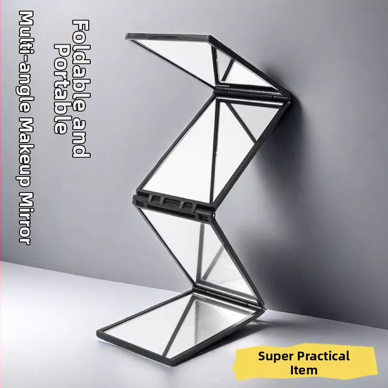 Sklopné štvorstranné zrkadlo na domáce zostrihy, vidíte zadnú časť hlavy, zrkadlo na líčenie, ABS rám