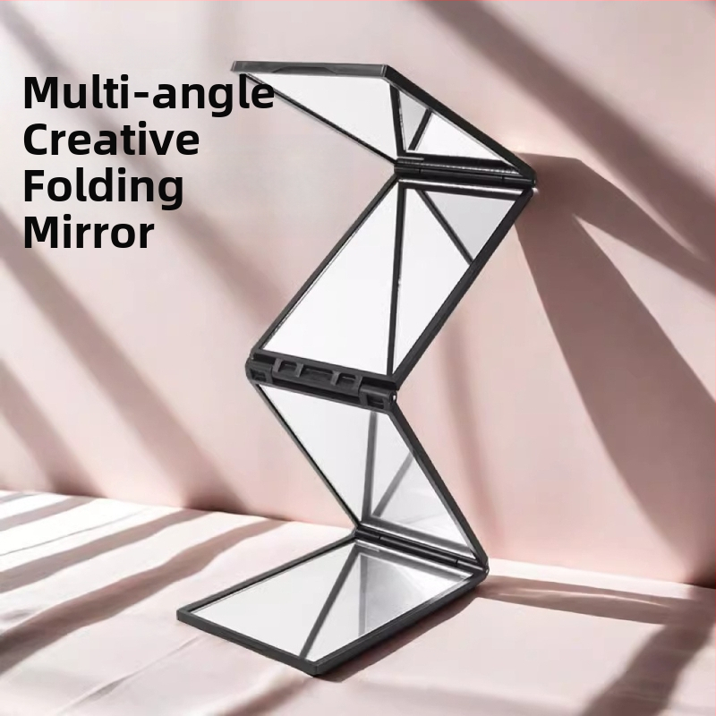 Sklopné štvorstranné zrkadlo na domáce zostrihy, vidíte zadnú časť hlavy, zrkadlo na líčenie, ABS rám