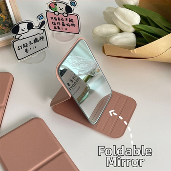 Сгъваемо преносимо настолно огледало с PU/PS/PVC рамка и сребърно огледало