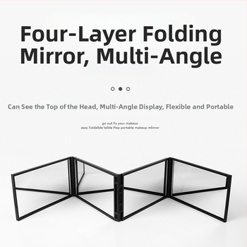 Sa Qi огледало за грим с ABS рамка и сребърно огледало, без електрическо захранване