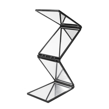 Sa Qi огледало за грим с ABS рамка и сребърно огледало, без електрическо захранване