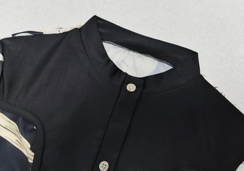 Trys dalių konservatyvus maudymosi kostiumėlis su spauda, aukšta elastingumas, pilnas uždengimas, UV apsauga