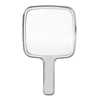 Портативно ръчно огледало за грим с дръжка — огледална повърхност, пластмасова рамка; подходящо за подарък; за кола, дневна, спалня и баня.