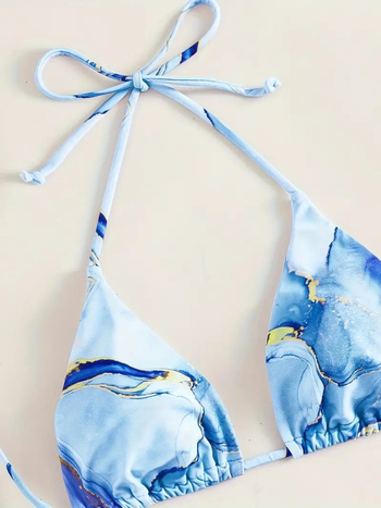 Trys dalių bikinio komplektas, nailonas; spandex 82/18