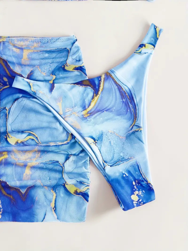 Trys dalių bikinio komplektas, nailonas; spandex 82/18