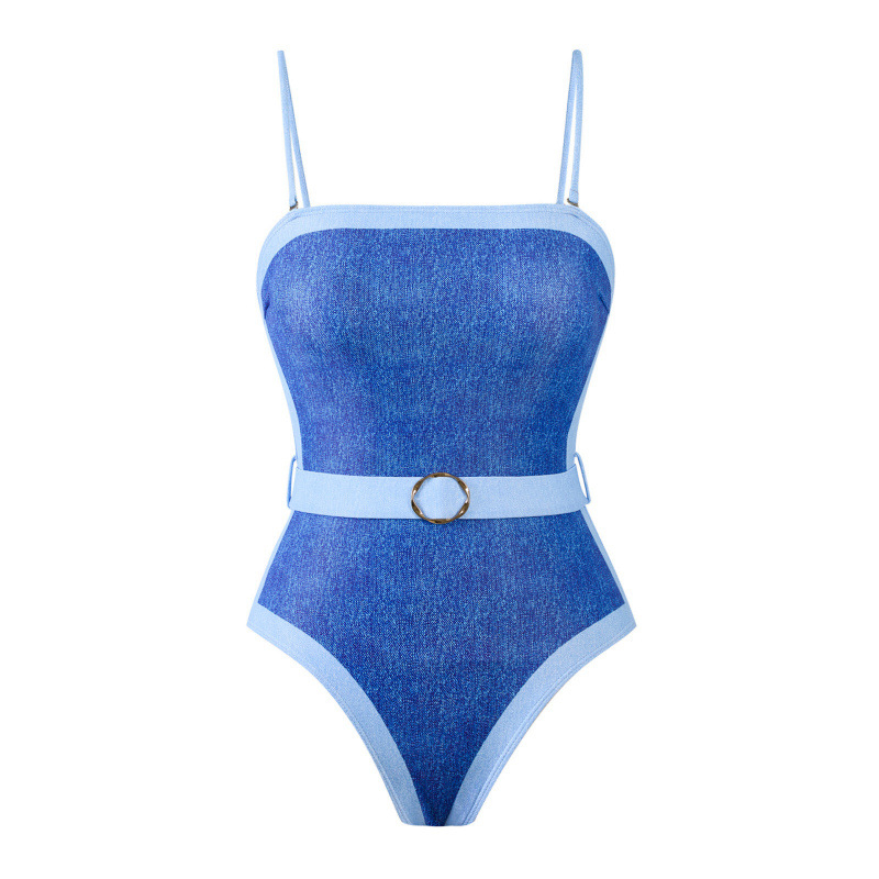 Costum de baie întreg pentru femei, imprimeu gradient și fustă integrată, material poliester, cu bureți la bust, fără sârmă metalică