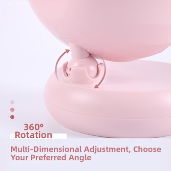 Fox настолно огледало с ABS рамка и алуминиево огледало, без захранване, за спалнята