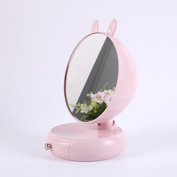 Fox настолно огледало с ABS рамка и алуминиево огледало, без захранване, за спалнята