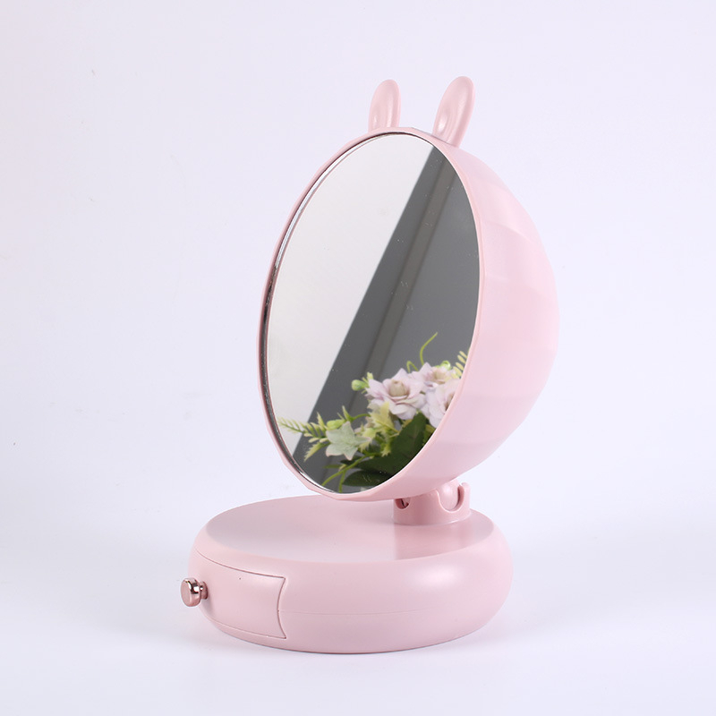 Fox настолно огледало с ABS рамка и алуминиево огледало, без захранване, за спалнята