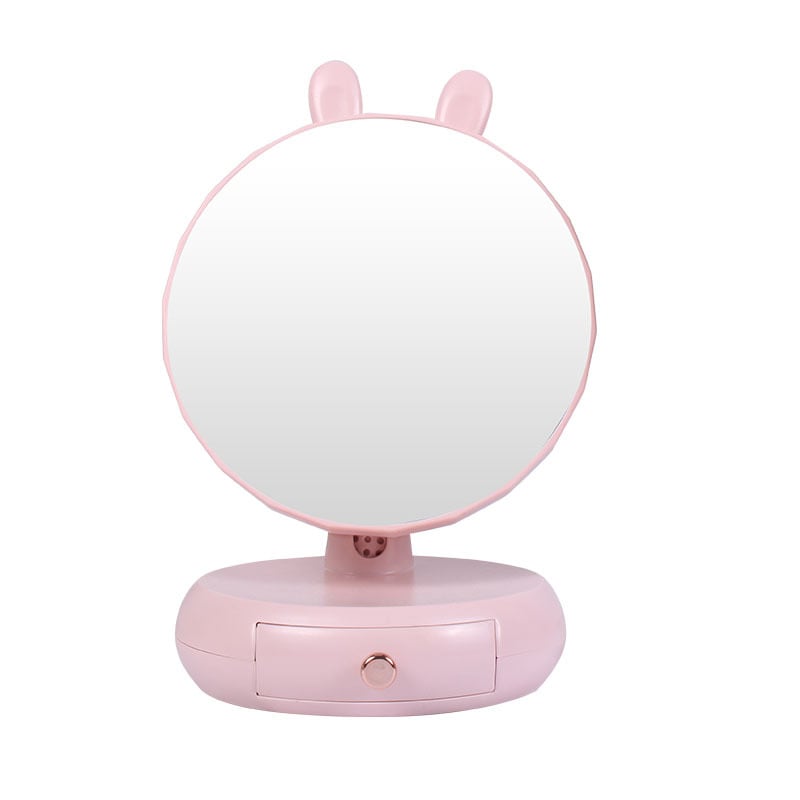 Fox настолно огледало с ABS рамка и алуминиево огледало, без захранване, за спалнята