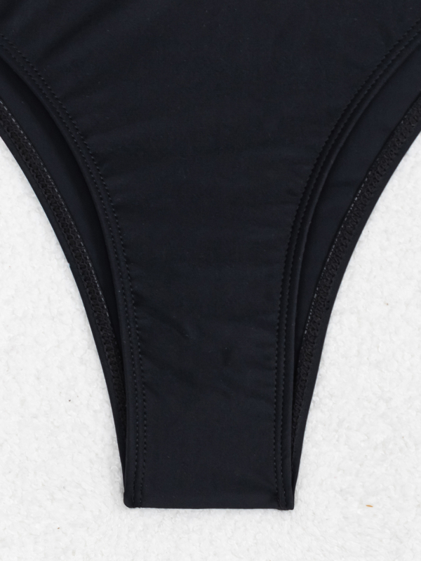 Τριών τμημάτων μαγιό μπικίνι με διχτυωτό ύφασμα, κορδόνι στο τοπ, πολυεστέρας, γρήγορο στέγνωμα, υψηλή ελαστικότητα, επένδυση για το στήθος