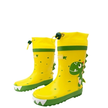 Bērnu lietusszābaki – Dinozaurs-Unikorns sērija ar zīmēto dizainu, augšējā daļa no gumijas, rudens-ziema, vecums 4–12 gadi