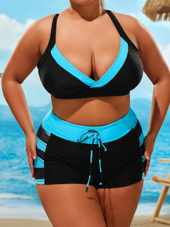 Női kétrészes fürdőruha, ujjatlan, mellpárnával, nylon anyagból, poliészter bélés