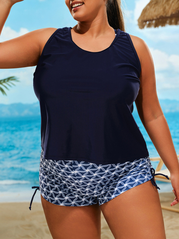 Costum de baie din două piese pentru femei, imprimare digitală, top căptușit, material: nailon 82%, căptușeală poliester 18%, potrivit pentru înot.