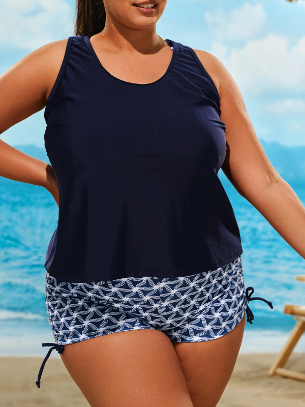 Costum de baie din două piese pentru femei, imprimare digitală, top căptușit, material: nailon 82%, căptușeală poliester 18%, potrivit pentru înot.