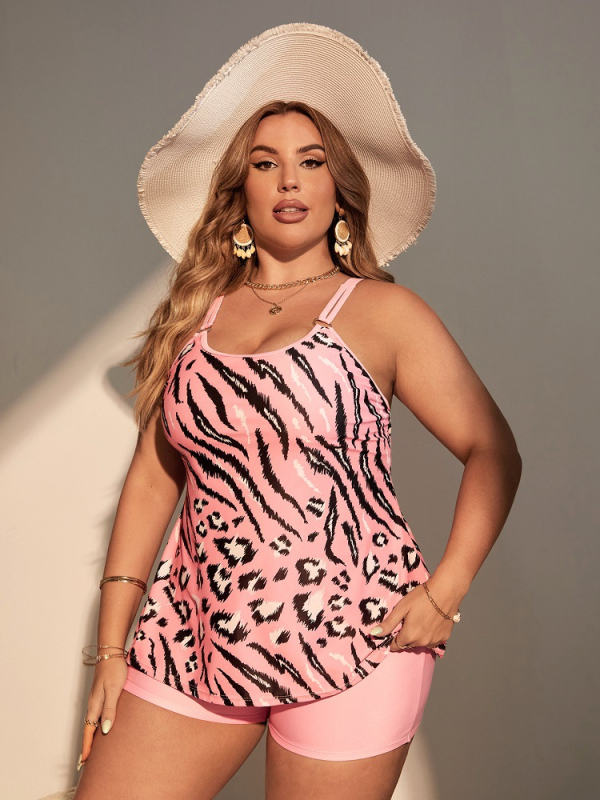 Dvodijelni bikini s leopardim uzorkom, umetci u košaricama, 80% poliester, 330 g/m2, podstava 15% poliester