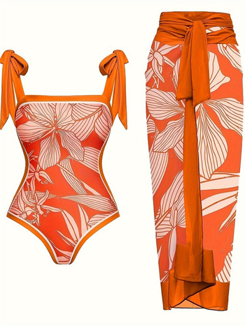 Ολόσωμο μαγιό με διχτυωτή επικάλυψη, φιόγκο και ενισχυμένες cups