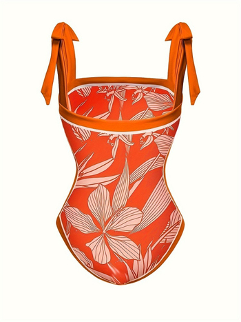 Ολόσωμο μαγιό με διχτυωτή επικάλυψη, φιόγκο και ενισχυμένες cups