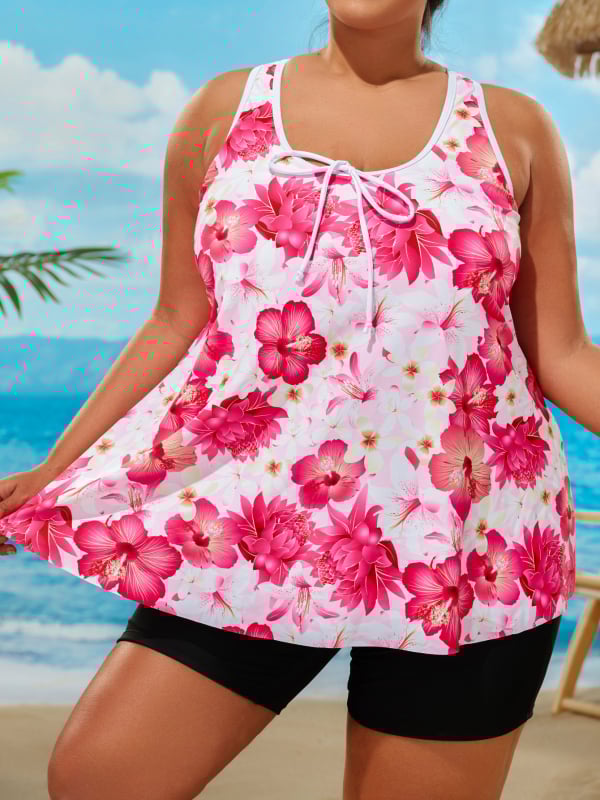 Costum de baie pentru femei, imprimare digitală, model split, fără mâneci, din nailon, căptușeală din poliester, cu pernă pentru bust