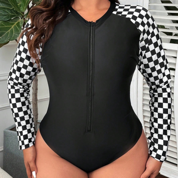 Μονόσωμο μαγιό με καρό μοτίβο, σεξουαλικό στυλ, χωρίς μανίκια, με επένδυση στήθους, πολυεστέρας 95%, επένδυση πολυεστέρα 95%, βάρος 200 g