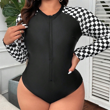 Μονόσωμο μαγιό με καρό μοτίβο, σεξουαλικό στυλ, χωρίς μανίκια, με επένδυση στήθους, πολυεστέρας 95%, επένδυση πολυεστέρα 95%, βάρος 200 g