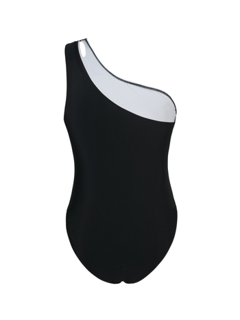 Γυναικείο ένα-κομμάτι μαγιό, χωρίς μανίκια, ριγέ μοτίβο, πολυεστερικό ύφασμα με επένδυση από σπαντέξ 18%, περίπου 300 g