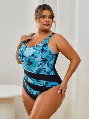 Μαγιό ολόσωμο με σχέδιο εκτύπωσης (πολυεστερικό ύφασμα; επένδυση στήθους; χωρίς μεταλλικά στοιχεία; χωρίς μανίκια; επένδυση από σπάντεξ)