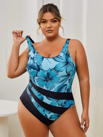 Μαγιό ολόσωμο με σχέδιο εκτύπωσης (πολυεστερικό ύφασμα; επένδυση στήθους; χωρίς μεταλλικά στοιχεία; χωρίς μανίκια; επένδυση από σπάντεξ)