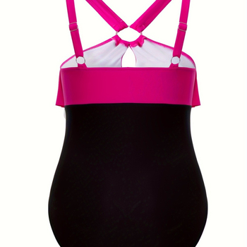 Γυναικείο ολόσωμο μαγιό – πολυεστέρα με υψηλή ελαστικότητα, απλό σχέδιο, χωρίς μανίκια, επένδυση στήθους