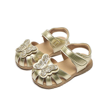 Παιδικά σανδάλια πριγκίπισσας για κορίτσια, επάνω μέρος από δέρμα μικροϊνών, κλείσιμο Velcro, σόλα TPR, μοτίβο ζώων