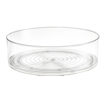 Ροταριζόμενος πλαστικός δίσκος φρούτων για γραφείο - διαφανής, PET ύλικό, χωρητικότητα 1 L