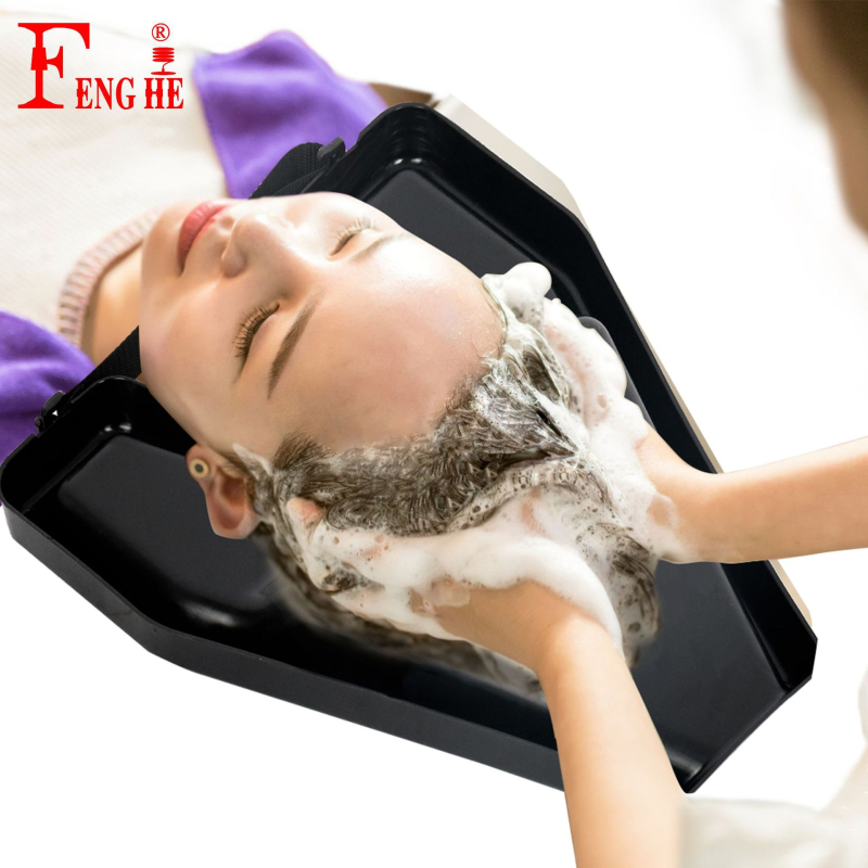 Nešiojamas galvos plovimo baseinas plaukams, suaugusiems, pusiau gulėjimo dizainas, plastikas, Fenghe prekinis ženklas