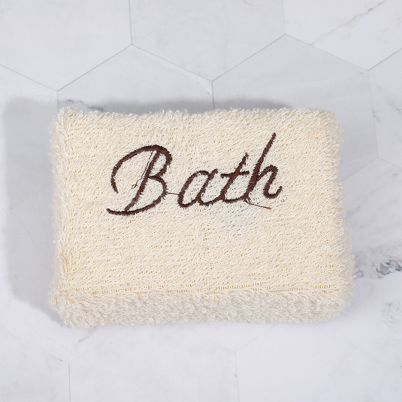 Подаръчен комплект за вана — памучно-ленени квадратни кърпи, бродирани, дървена кутия, 4 части, персонализирани