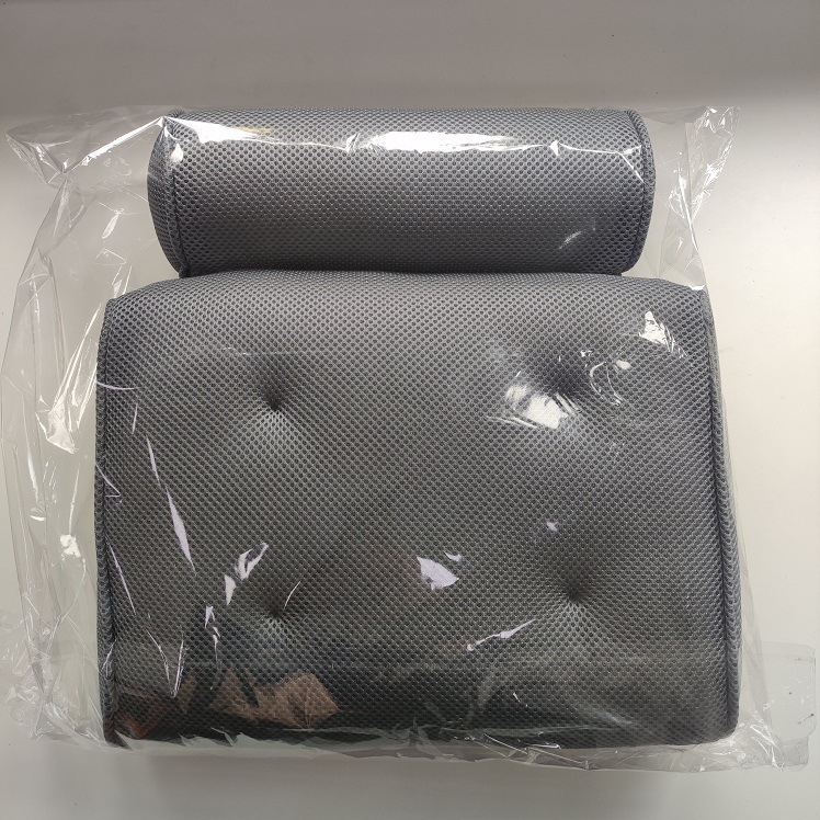 Ai Si Mi vonios pagalvė su 4 siurbtukais ir kišene, poliesteris, logotipo spauda ir pritaikymas