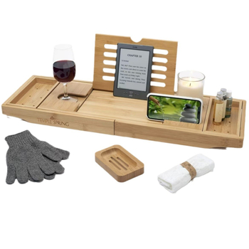 Ξύλινο ράφι αποθήκευσης μπάνιου — ιαπωνικού στυλ, επιτραπέζιο, 1 επίπεδο, πολυχρηστικό για μπάνιο, μακιγιάζ, υπνοδωμάτιο και σαλόνι