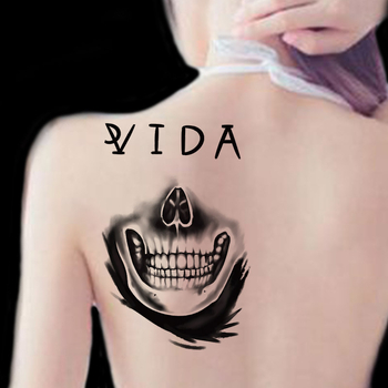 Αδιάβροχο αυτοκόλλητο τατουάζ – Μακράς διάρκειας διακοσμητικά σχέδια (τριαντάφυλλο, χαμογελαστό πρόσωπο, φάντασμα); Υλικό: Χαρτί χειροτεχνίας; Διαδικασία: Εκτύπωση; Αυτοκόλλητο; Παραγωγή με μερική χειρονακτική εργασία