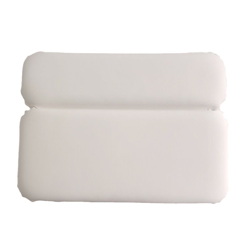 Stačiakampė PVC vonios pagalvė su siurbtuku, atspari vandeniui, neslystanti kaklo parama, pripučiamas pagalvė