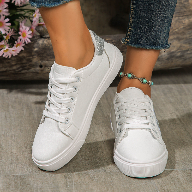 Žemų batų sportiniai kedai su žvaigždžių raštu, PU viršus su velūro tekstūra, lengvi, priešslidžio gumos padas