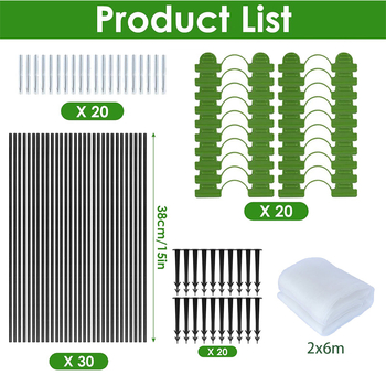 Κάλυμμα θερμοκηπίου από γυαλοβάμβακα, προστασία από έντομα και κατάψυξη, με αποσπώμενο κάλυμμα φυτών