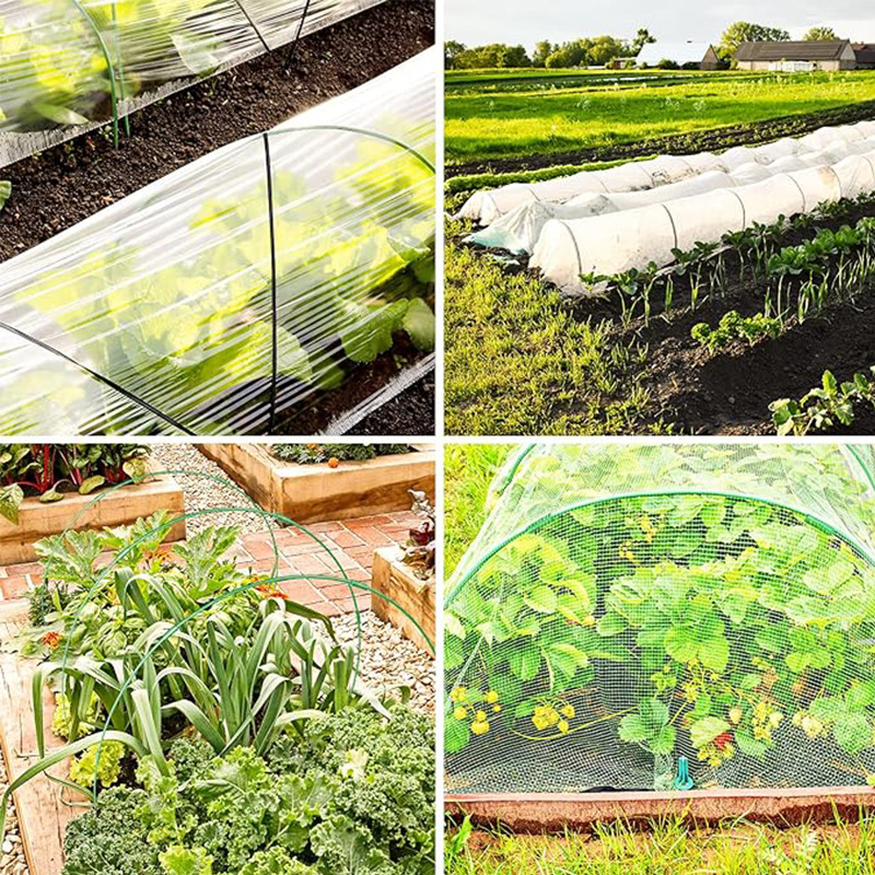 Acoperire de seră din fibră de sticlă, protecție împotriva insectelor și înghețului, cu acoperire detașabilă pentru plante