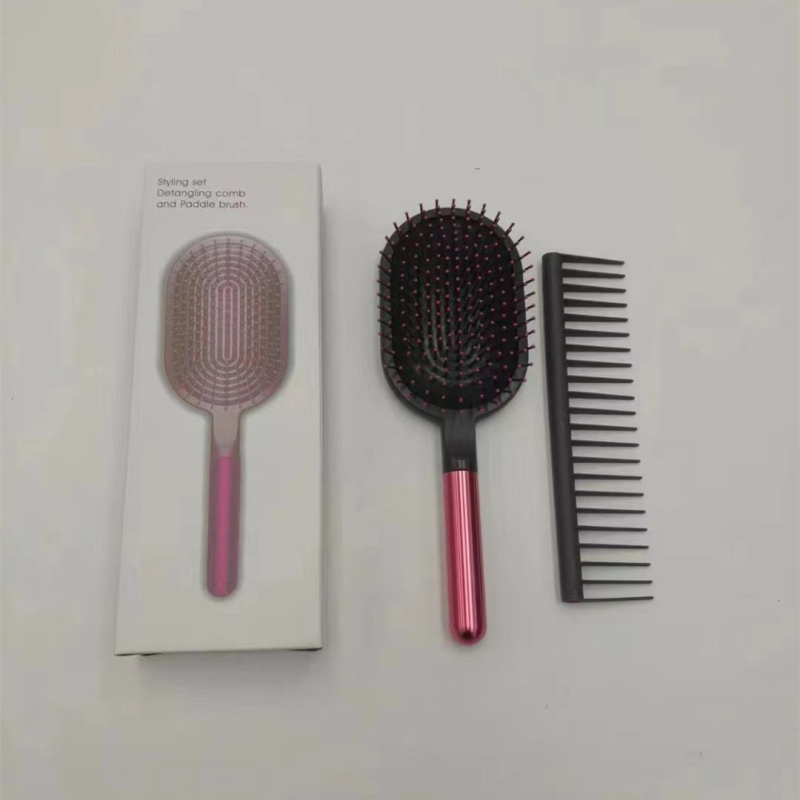 Set pieptene cu pernă de aer: pieptene cu dinți largi, anti-static, ABS plastic