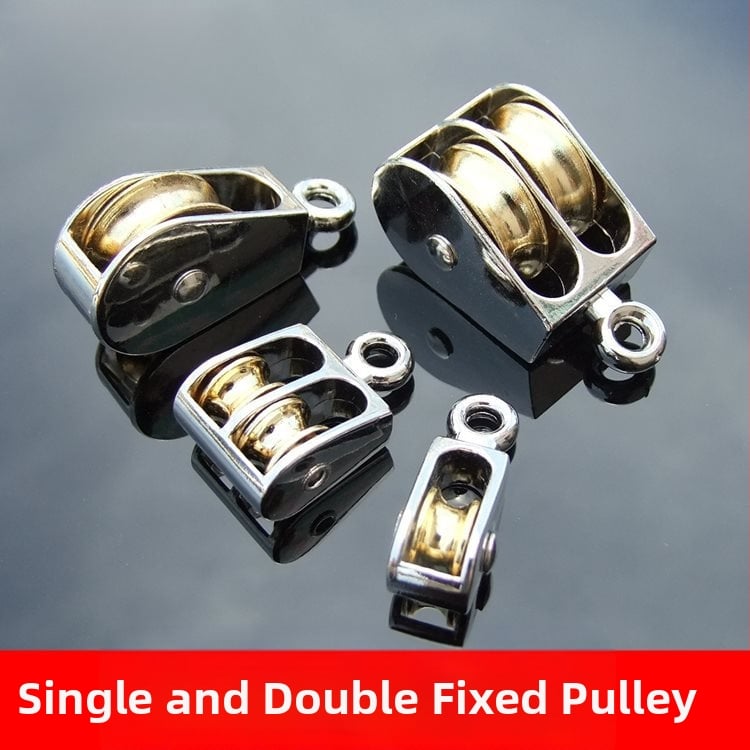Комплект шкиви: единичен и двоен фиксиран шкив с подвижен шкив от цинкова сплав за моделиране